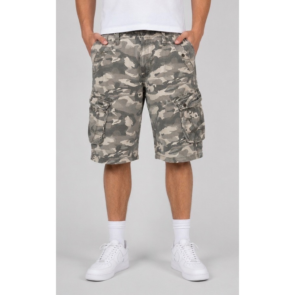 Vintage Marc Ecko Cut & Sew Mens Grey Camo Cargo Shorts Size 40 Ripstop Y2K